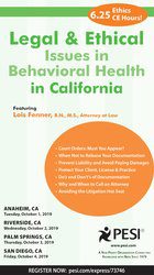 [Download Now] Legal and Ethical Issues in Behavioral Health in California - Lois Fenner