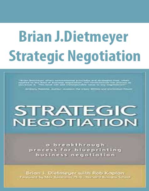 Brian J.Dietmeyer – Strategic Negotiation